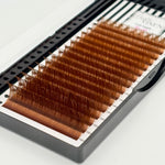 Medium Brown Cashmere Lash Extensions .05 – CC & D Curl Mixed Tray 16 Row