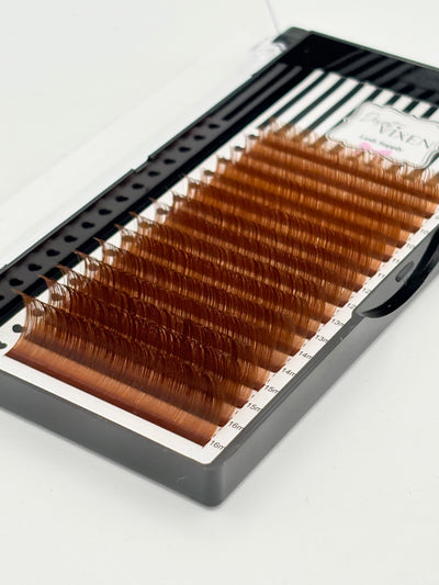 Medium Brown Cashmere Lash Extensions .05 – CC & D Curl Mixed Tray 16 Row