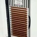 Medium Brown Cashmere Lash Extensions .05 – CC & D Curl Mixed Tray 16 Row