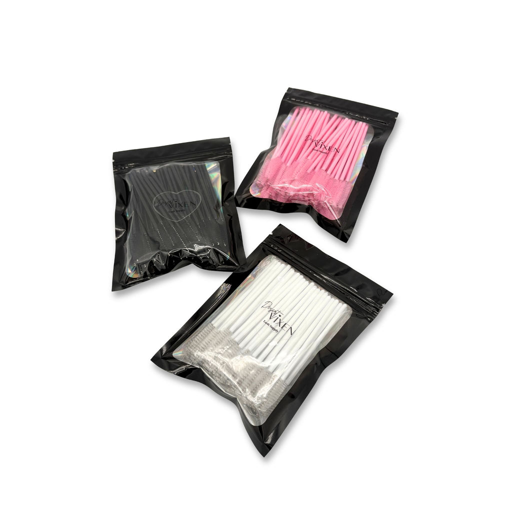 50 Pack Lash Spoolies | Disposable Lash Wands for Eyelash Extensions